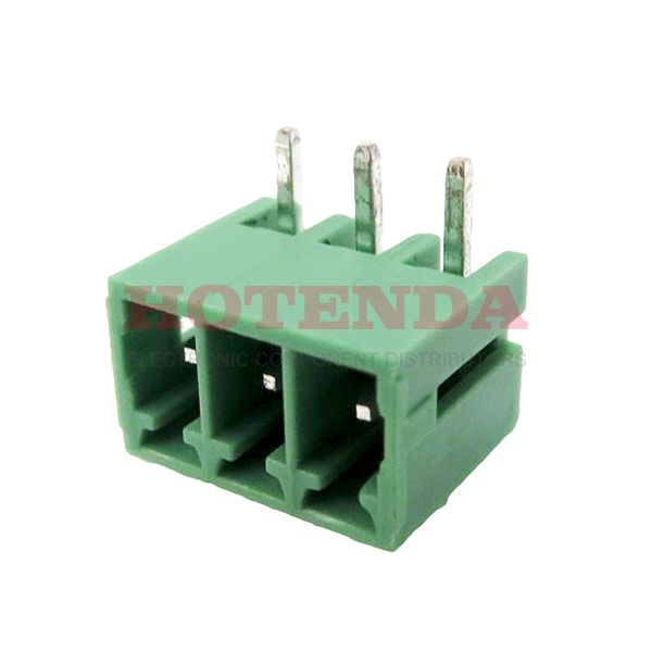 EBSA-03-A - Bulk 0.138 3.50mm Green 1 Levels Through Hole Header, Male Pins, Shrouded (4 Side) EB Polyamide (PA66), Nylon 6/6 Tin Brass