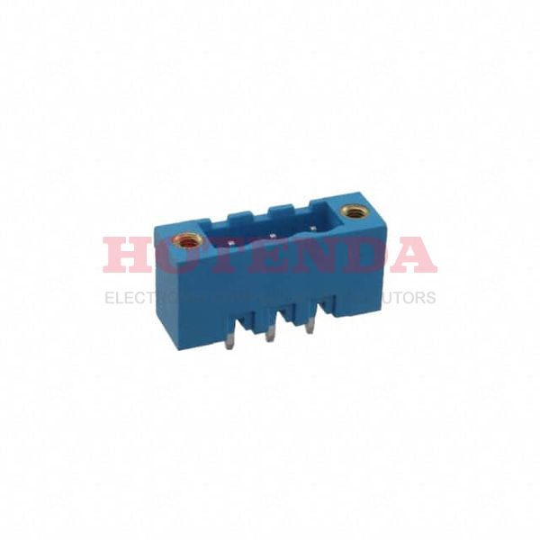 TBP01R2W-508-03BE - Bulk 0.200 5.08mm Blue 1 Levels Through Hole Header, Male Pins, Shrouded (4 Side) TBP01R2W-508 Polyamide (PA66), Nylon 6/6 Tin Copper Alloy