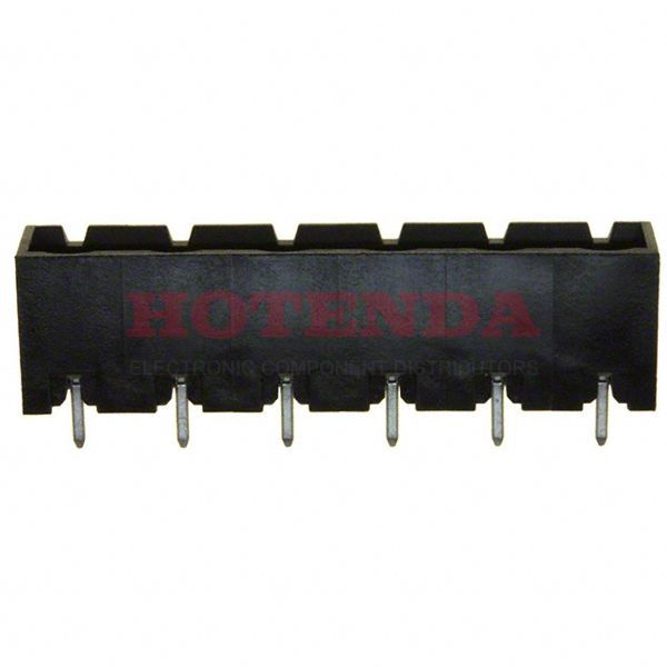 ELFH06450 - Bulk 0.300 7.62mm Black 1 Levels Through Hole Header, Male Pins, Shrouded (4 Side) ELFH Tin Brass