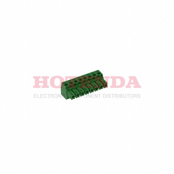 36.308 - Bulk 0.150 3.81mm Green 1 Levels Free Hanging (In-Line) Plug, Female Sockets Polyamide (PA66), Nylon 6/6