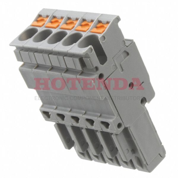3209905 - Bulk Gray 1 Levels Free Hanging (In-Line) Plug, Female Sockets CLIPLINE COMBI PP-H Polyamide (PA), Nylon