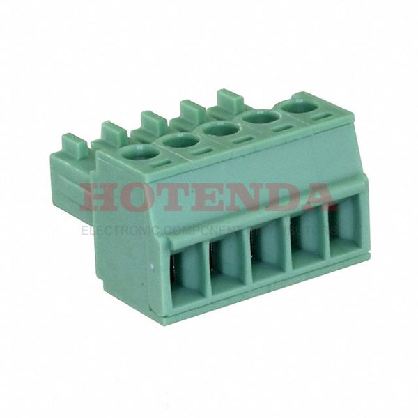 5441236 - Conn Terminal Block F 5 POS 3.5mm Screw RA Cable Mount 8A