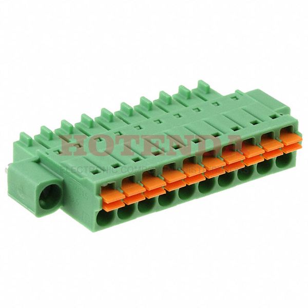 1966172 - Bulk 0.138 3.50mm Green 1 Levels Free Hanging (In-Line) Plug, Female Sockets COMBICON FMC Polyamide (PA), Nylon Tin