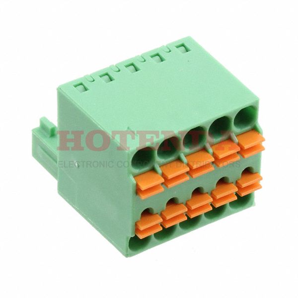 1772647 - Bulk 0.138 3.50mm Green 1 (Mate), 2 (Input) Levels Free Hanging (In-Line) Plug, Female Sockets COMBICON TFMC Polyamide (PA), Nylon Tin