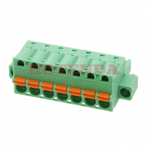 1873252 - Bulk 0.200 5.08mm Green 1 Levels Free Hanging (In-Line) Plug, Female Sockets COMBICON FKC Polyamide (PA), Nylon