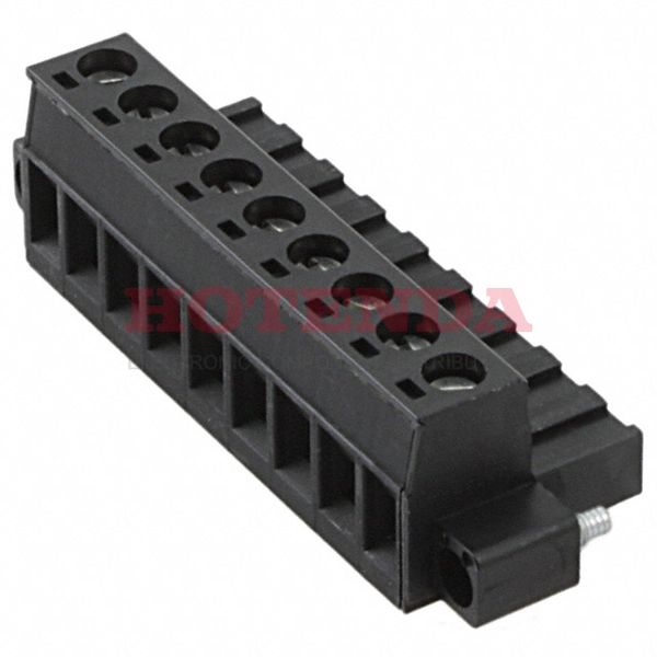 1805136 - Bulk 0.200 5.08mm Black 1 Levels Free Hanging (In-Line) Plug, Female Sockets COMBICON MSTB Tin