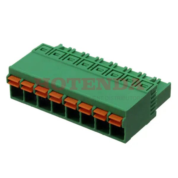 1732807 - Pluggable Terminal Blocks 8 Pos 5mm pitch Plug 24-16AWG Spring