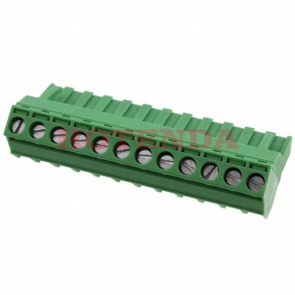 1768859 - Bulk 0.197 5.00mm Green 1 Levels Free Hanging (In-Line) Plug, Female Sockets COMBICON SMSTB Polyamide (PA), Nylon
