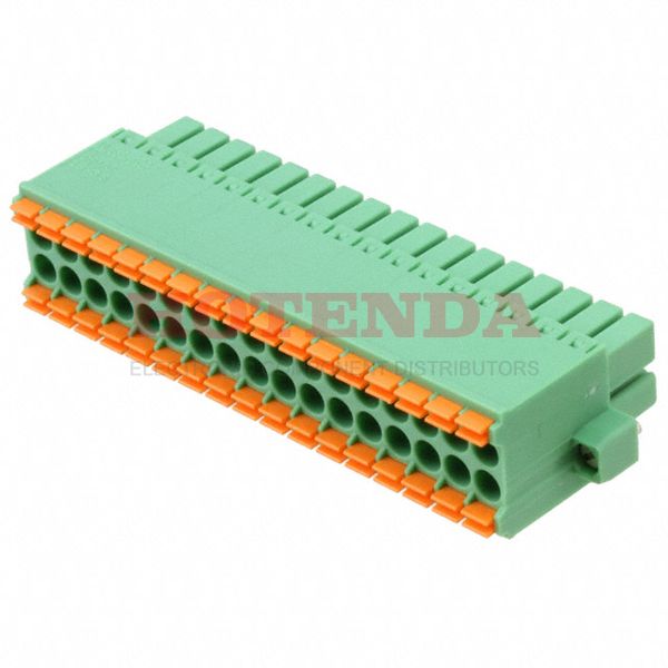 1790441 - Bulk 0.138 3.50mm Green 2 Levels Free Hanging (In-Line) Plug, Female Sockets COMBICON DFMC Polyamide (PA), Nylon Tin