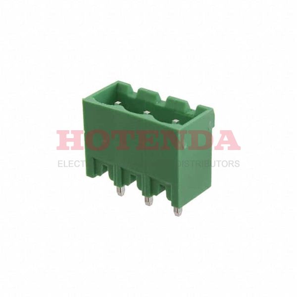 EBPA-03-C-C - Bulk 0.197 5.00mm Green 1 Levels Through Hole Header, Male Pins, Shrouded (4 Side) EB Polyamide (PA66), Nylon 6/6 Tin Brass