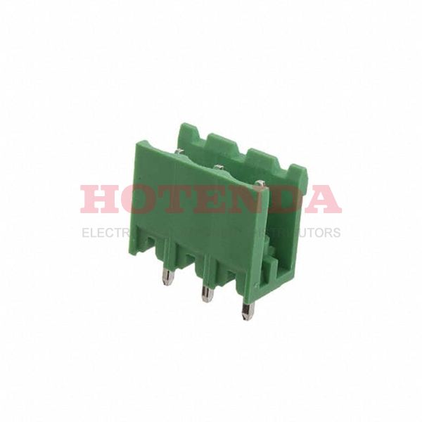 EBPA-03-C - Bulk 0.197 5.00mm Green 1 Levels Through Hole Header, Male Pins, Shrouded (2 Side) EB Polyamide (PA66), Nylon 6/6 Tin Brass