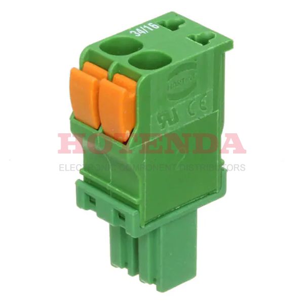 14310214102000 - HARTING 14310214102000TERMINAL BLOCK, PLUGGABLE, 2WAY, 30-14AWG, HAR-FLEXICON