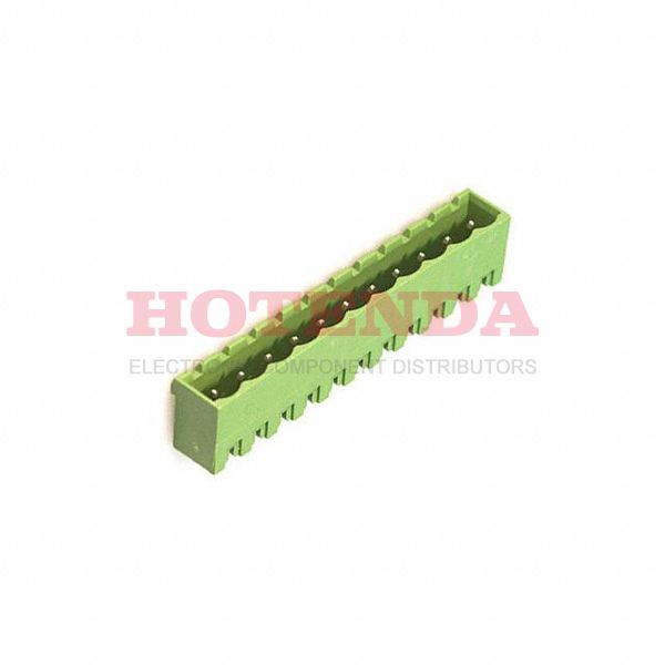 1755590 - Bulk 0.197 5.00mm Green 1 Levels Through Hole Header, Male Pins, Shrouded (4 Side) COMBICON MSTBVA Polyamide (PA), Nylon