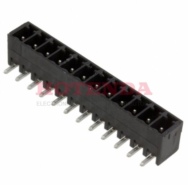 1839788 - Bulk 0.150 3.81mm Black 1 Levels Through Hole Header, Male Pins, Shrouded (4 Side) COMBICON MC Tin