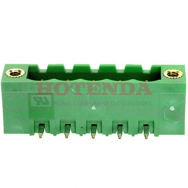 796866-5 - Bulk 0.200 5.08mm Green 1 Levels Through Hole Header, Male Pins, Shrouded (4 Side) Buchanan Polyamide (PA66), Nylon 6/6 Tin Copper Alloy