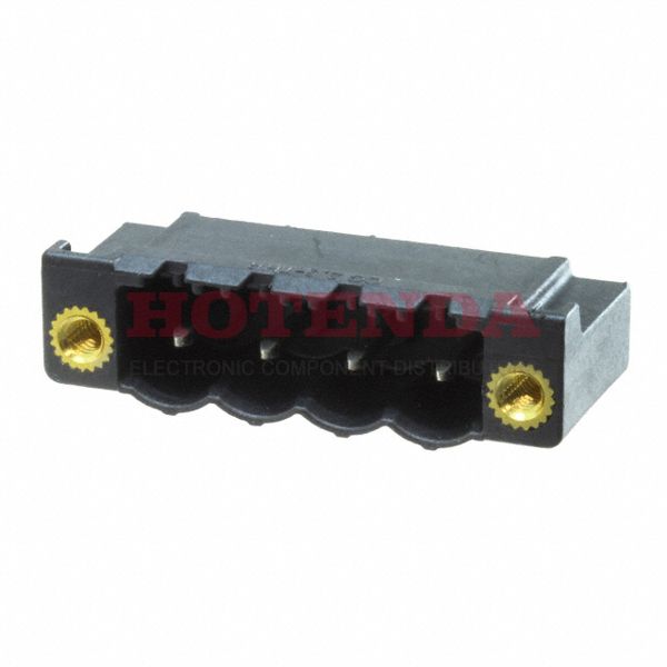 1837381 - Bulk 0.197 5.00mm Black 1 Levels Through Hole Header, Male Pins, Shrouded (4 Side) COMBICON CCV Liquid Crystal Polymer (LCP) Tin Copper Alloy