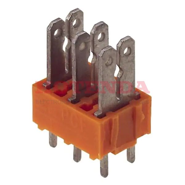 9500550000 - 0.197 5.00mm Orange Bulk Polyamide (PA), Nylon Through Hole Vertical with Board Quick Connect, Disconnect 1 Levels Omnimate PCF
