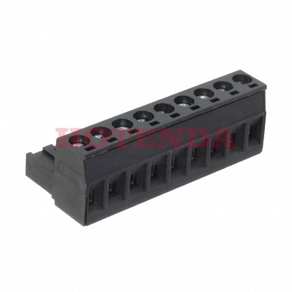 5441812 - Bulk 0.200 5.08mm Black 1 Levels Free Hanging (In-Line) Plug, Female Sockets BCP Tin