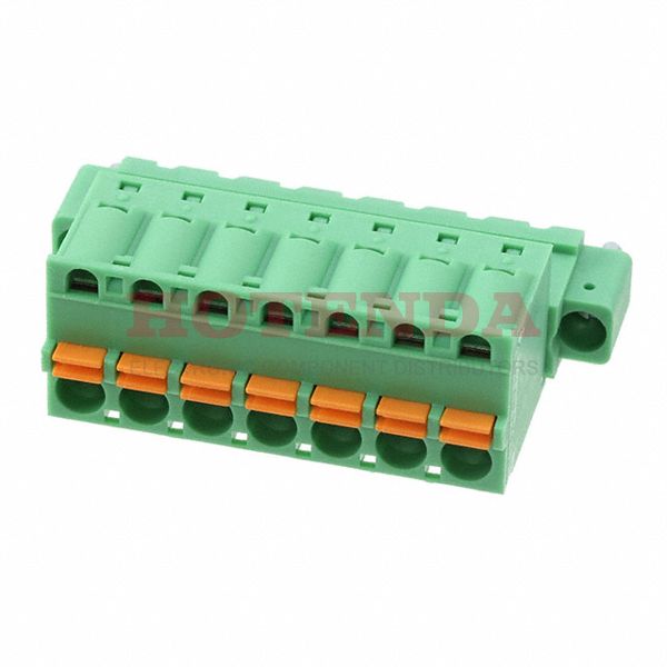 1873553 - Bulk 0.200 5.08mm Green 1 Levels Free Hanging (In-Line) Plug, Male Pins COMBICON FKIC Polyamide (PA), Nylon