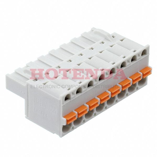 1751684 - Bulk 0.197 5.00mm Gray 1 Levels Free Hanging (In-Line) Plug, Female Sockets COMBICON FKCT