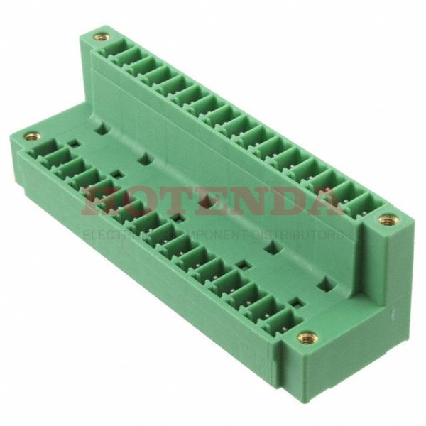 1830392 - Bulk 0.150 3.81mm Green 2 Levels Through Hole Header, Male Pins, Shrouded (4 Side) COMBICON MCDV Polyamide (PA), Nylon
