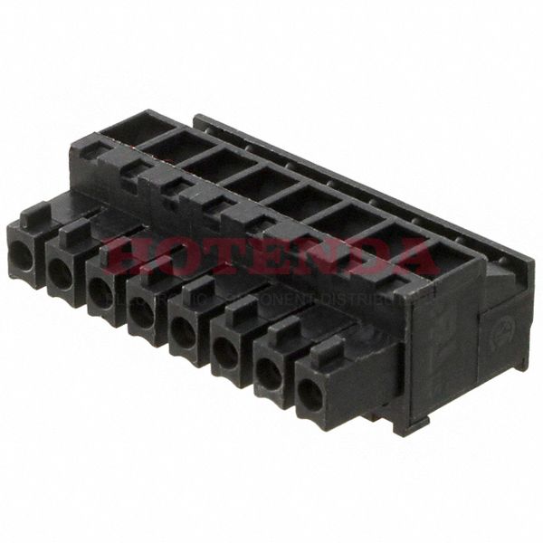 1798130000 - Bulk 0.150 3.81mm Black 1 Levels Free Hanging (In-Line) Plug, Female Sockets Omnimate BC Polyamide (PA), Nylon, Glass Filled Tin Copper Alloy