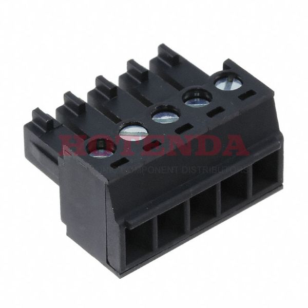 5452198 - Bulk 0.150 3.81mm Black 1 Levels Free Hanging (In-Line) Plug, Female Sockets BCP Polyamide (PA), Nylon Tin