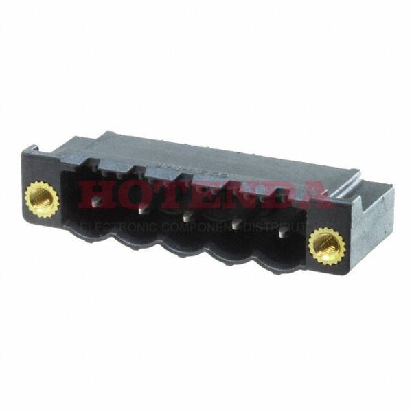 1837394 - Bulk 0.197 5.00mm Black 1 Levels Through Hole Header, Male Pins, Shrouded (4 Side) COMBICON CCV Liquid Crystal Polymer (LCP) Tin Copper Alloy