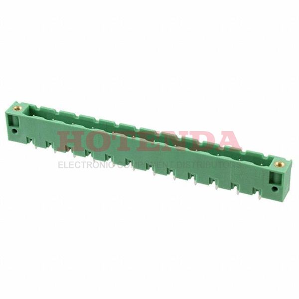 1829251 - Bulk 0.300 7.62mm Green 1 Levels Through Hole Header, Male Pins, Shrouded (4 Side) COMBICON GMSTBV Polyamide (PA), Nylon