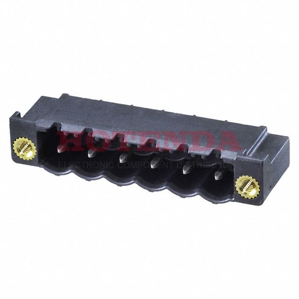 1837404 - Bulk 0.197 5.00mm Black 1 Levels Through Hole Header, Male Pins, Shrouded (4 Side) COMBICON CCV Liquid Crystal Polymer (LCP) Tin Copper Alloy