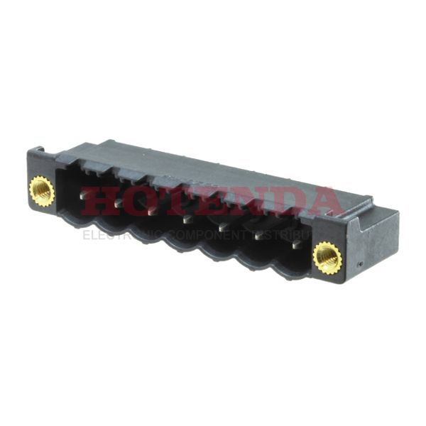 1837417 - Bulk 0.197 5.00mm Black 1 Levels Through Hole Header, Male Pins, Shrouded (4 Side) COMBICON CCV Liquid Crystal Polymer (LCP) Tin Copper Alloy