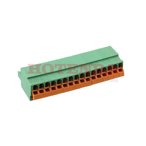 1718106 - Bulk 0.197 5.00mm Green 1 Levels Free Hanging (In-Line) Plug, Female Sockets COMBICON QC Polyamide (PA), Nylon Tin