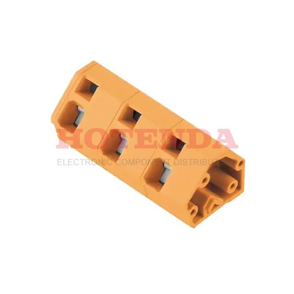 1953470000 - 0.394 10.00mm Orange Bulk Thermoplastic, Wemid Through Hole 45° (135°) Angle with Board Screwless - Spring Cage, Tension Clamp 1 Levels 14-26 AWG Omnimate LMZFL
