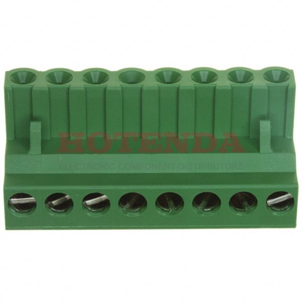 796640-8 - Bulk 0.197 5.00mm Green 1 Levels Free Hanging (In-Line) Plug, Female Sockets Buchanan Polyamide (PA66), Nylon 6/6 Tin Phosphor Bronze
