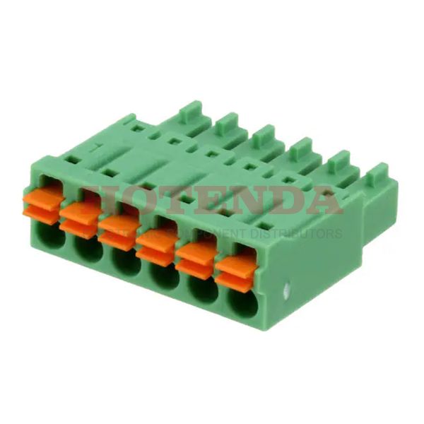 1748011 - Pluggable Terminal Blocks 6 Pos 3.81mm pitch Plug 24-16AWG Spring