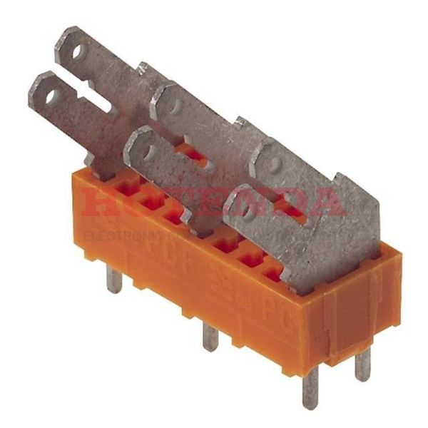 9512100000 - 0.394 10.00mm Orange Bulk Polyamide (PA), Nylon Through Hole 45° (135°) Angle with Board Quick Connect, Disconnect 1 Levels Omnimate PCF