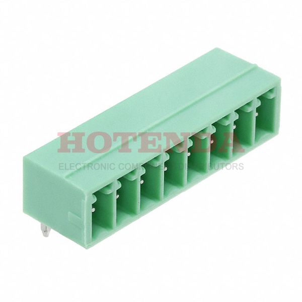 5441391 - Bulk 0.138 3.50mm Green 1 Levels Through Hole Header, Male Pins, Shrouded (4 Side) BCH Polyamide (PA), Nylon Tin