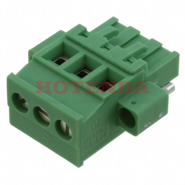 1912524 - Bulk 0.197 5.00mm Green 1 Levels Free Hanging (In-Line) Plug, Female Sockets COMBICON MVSTBR Polyamide (PA), Nylon Tin