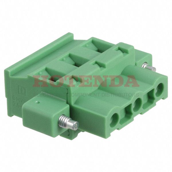 1848009 - Bulk 0.300 7.62mm Green 1 Levels Free Hanging (In-Line) Plug, Female Sockets COMBICON GMVSTBW Polyamide (PA), Nylon Tin
