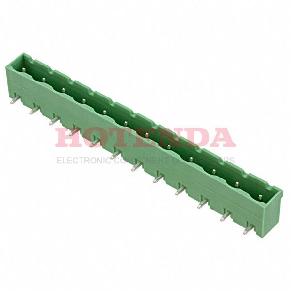 1766330 - Bulk 0.300 7.62mm Green 1 Levels Through Hole Header, Male Pins, Shrouded (4 Side) COMBICON GMSTBA Polyamide (PA), Nylon