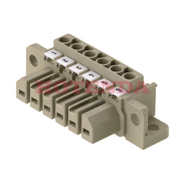 1612080000 - TERM BLOCK PLUG 6POS 90DEG 7MM