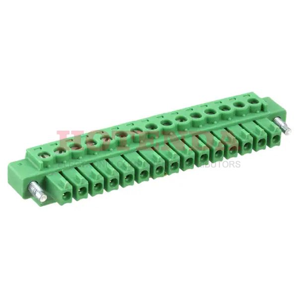 1863136 - Bulk 0.138 3.50mm Green 1 Levels Free Hanging (In-Line) Plug, Female Sockets COMBICON MCVW Polyamide (PA), Nylon Tin
