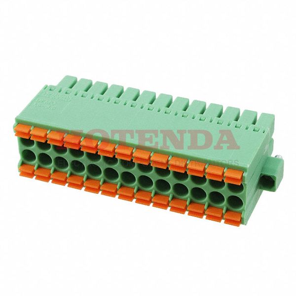 1790409 - Bulk 0.138 3.50mm Green 2 Levels Free Hanging (In-Line) Plug, Female Sockets COMBICON DFMC Polyamide (PA), Nylon Tin