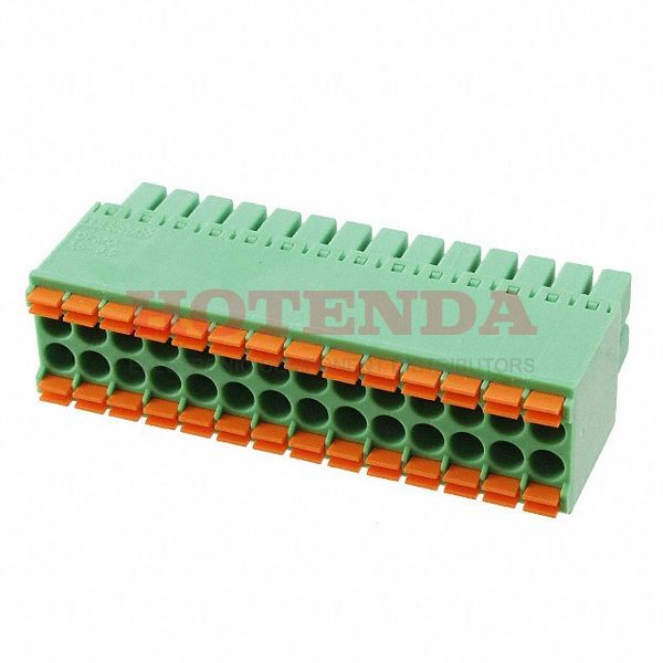 1790221 - Pluggable Terminal Blocks 14 Pos 3.5mm Dbl Row Plug 24-16AWG Spring