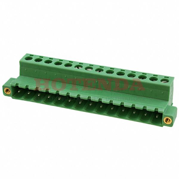 1825624 - Bulk 0.200 5.08mm Green 1 Levels Free Hanging (In-Line) Plug, Male Pins COMBICON IC Polyamide (PA), Nylon