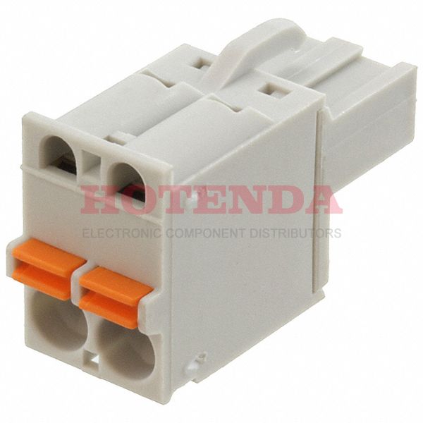 1751642 - Bulk 0.197 5.00mm Gray 1 Levels Free Hanging (In-Line) Plug, Female Sockets COMBICON FKCT