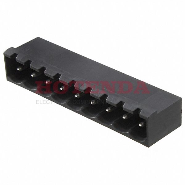 1746952 - Bulk 0.200 5.08mm Black 1 Levels Through Hole Header, Male Pins, Shrouded (4 Side) COMBICON MSTBA Tin