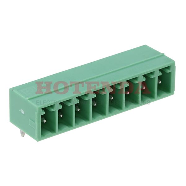 5444327 - Bulk 0.150 3.81mm Green 1 Levels Through Hole Header, Male Pins, Shrouded (4 Side) BCH Polyamide (PA), Nylon Tin