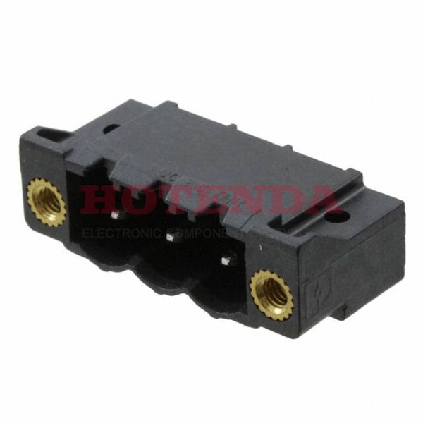 1792630 - Bulk 0.200 5.08mm Black 1 Levels Through Hole Header, Male Pins, Shrouded (4 Side) COMBICON CC Liquid Crystal Polymer (LCP) Tin