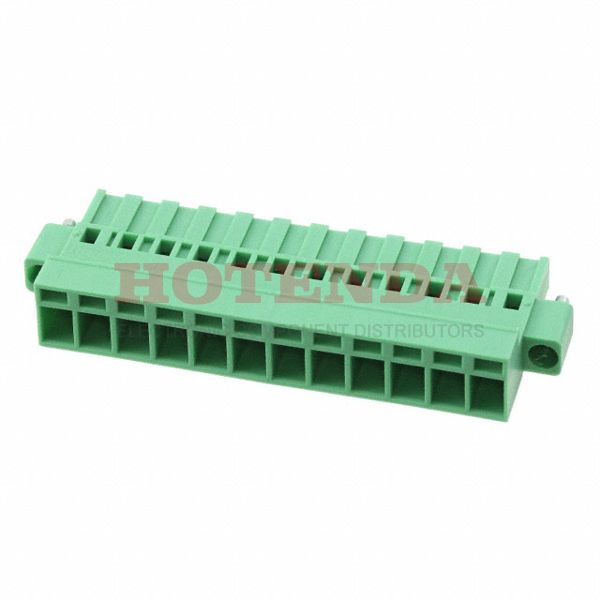 1809831 - Bulk 0.200 5.08mm Green 1 Levels Free Hanging (In-Line) Plug Housing for Female Sockets COMBICON MSTBC Polyamide (PA), Nylon